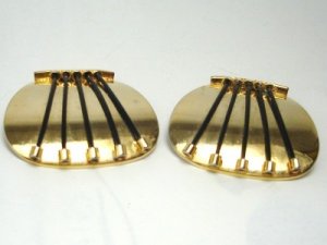 Vintage Goldtone Massive Clip Earrings 70's