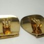 Vintage Goldtone Massive Clip Earrings 70's