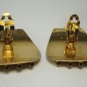 Vintage Goldtone Massive Clip Earrings 70's