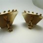 Vintage Goldtone Massive Clip Earrings 70's