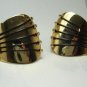 Vintage Goldtone Massive Clip Earrings 70's