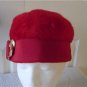 Vintage Red  Wool Fur Felt & Brooche 6 5/8 Small