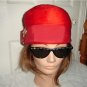 Vintage Red Wool Fur Felt & Brooche 6 5/8 Small