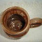 70s Laurentian Pottery Lava Drip Yellow/Brown Mug Vintage