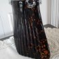 Vintage Ribbed Spotted Brown Fused Art Glass Vase 60s