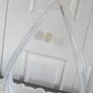 Vintage Clear /Grey  Blown Art Glass Tall Vase 60s