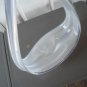 Vintage Clear /Grey Blown Art Glass Tall Vase 60s