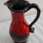 Vintage Red Drip & Brown Small Jug Pottery