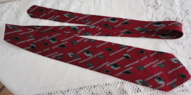 Vintage Enzo Fellini Red & Blue Silk NeckTie