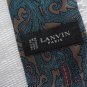 Vintage Silk Light Brown/Teal Lanvin Necktie