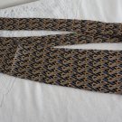 Vintage Black,Blue & Gold Design Silk Necktie Orvieto Made in Canada Vintage Black,Blue & Gold Design Silk Necktie Orvieto Made in Canada