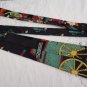 Vintage Black Polyester Necktie Flintstones Cartoon Network