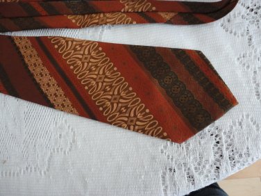 Vintage Wide Polyester Blend Rust/Brown Necktie Dai-Lon