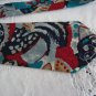Vintage Blue/Red/Black Abstract Design Silk Necktie Hyde Park