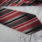 Vintage Red/Black Striped Polyester? Wide Necktie Pierre Moreau