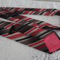 Vintage Red/Black Striped Polyester? Wide Necktie Pierre Moreau