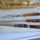 Vintage Bakelite Caramel Swirl Carving Set B Thomas Co England
