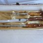 Vintage Bakelite Caramel Swirl Carving Set B Thomas Co England