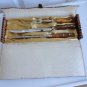 Vintage Bakelite Caramel Swirl Carving Set B Thomas Co England