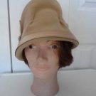 VintageLight Brown Felt Cloche Women Hat Med 22 inches 60s VintageLight Brown Felt Cloche Women Hat Med 22 inches 60s