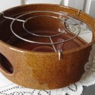 Vintage Medium Brown Pottery Big Warmer Base W.Germany