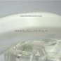 Vintage Clear & White Laminated Lucite Cuff 60's
