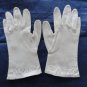Vintage Cream Gloves Size 6 or 6½ Embroidered Cut Outs, 8¾ Inches long.
