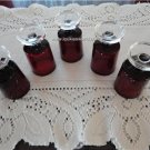 Vintage Ruby Red Arcoroc 5 Cordial Glass Footed France
