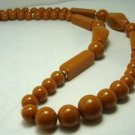 Vintage Preowned Buttercotch Lucite Matinee Necklace 70's