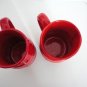Vintage Red/ Black Lava 2 Beer Mugs  Laurentian Pottery Canada