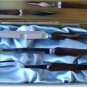 Vintage Brown Bakelite Carving Set Flatware Empire & 6 Steak Knives