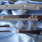 Vintage Brown Bakelite Carving Set Flatware Empire & 6 Steak Knives