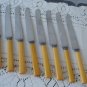 Vintage Bakelite Flatware Yellow 11 Knives/1 Fork SB