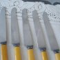 Vintage Bakelite Flatware Yellow 11 Knives/1 Fork SB