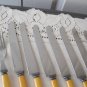 Vintage Bakelite Flatware Yellow 11 Knives/1 Fork SB
