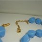 Vintage Blue Lucite  Necklace/ Stretch Bracelet Trifari