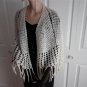 Vintage Creamy White Yarn Crocheted Cape Bed Jacket 60's/70's