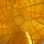Vintage Big Orange/Chocolate Spaghetti Spun Lucite Lamp Shade 60's