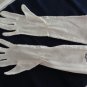Vintage White Lace Nylon Mid-Arm Gloves Size Small Lenght 11½ Inches