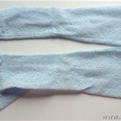 Vintage Light Blue Lace Nylon Mid-Arm Gloves Size Med Lenght 14½  Inches Perrin