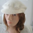 Vintage Cream White 100% LambsWool Beret/Cap Women Hat One Size Vintage Cream White 100% LambsWool Beret/Cap Women Hat One Size