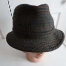 Vintage Brown 100% Wool Tweed Men Hat 7 M Simons Christie London England