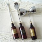 Vintage Bottles Handles Barware B&W VAT 69 HENNESY 60's