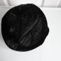 Vintage Black Stitched Velvet Women Hat S 22¼ inches 60s Nadelle