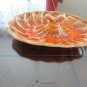 Vintage Orange/Brown Abstract Serving Dish Calif 70's Retro