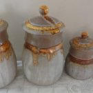 Vintage Scarce Tundra Laurentian Art Pottery Canisters Set