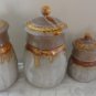 Vintage Scarce Tundra Laurentian Art Pottery Canisters Set