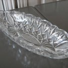 Vintage EAPG Brilliant Crystal Cut Pineapple Fan Design Celery Dish