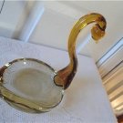 Vintage Swan Art Glass Ashtray/Candy Dish  Yellow