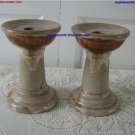 Vintage Laurentian Tundra Pottery Pillar Candle Holders